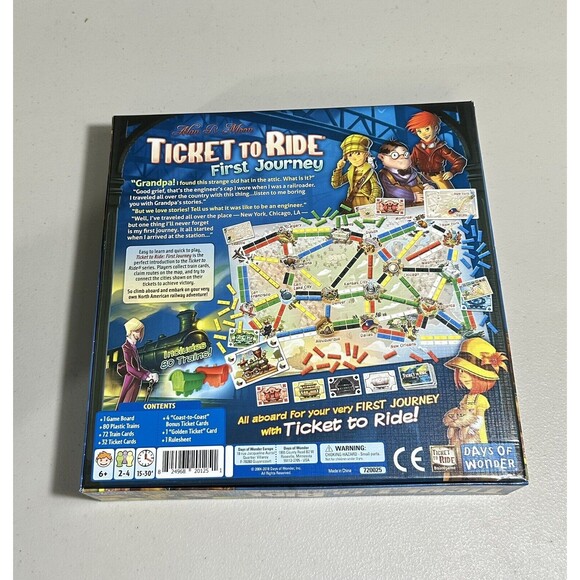 Ticket to Ride First Journey Board Game By Days Of Wonder - Open Box - Picture 4 of 4